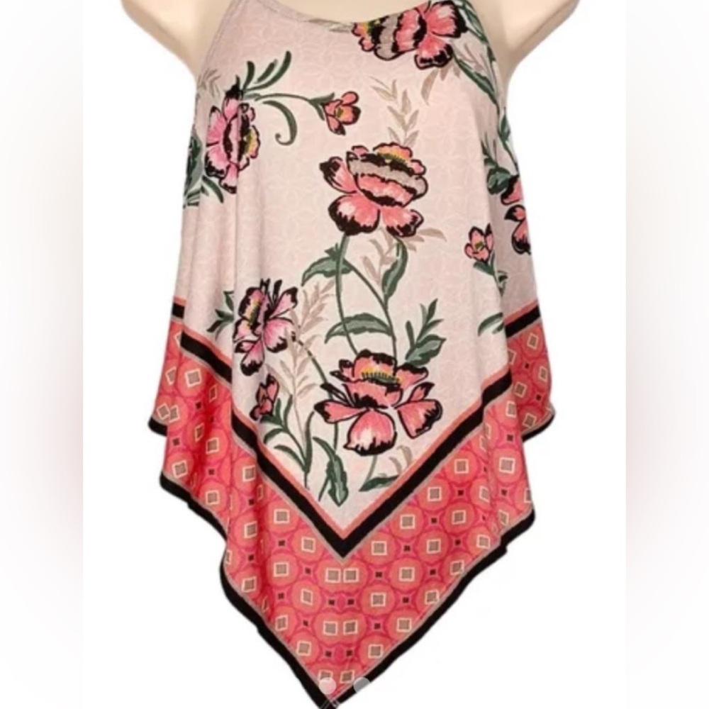 Meraki Floral Camisole - Pink and Green Size XL